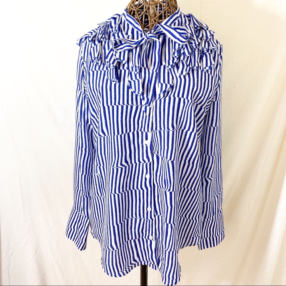 Banana Republic Elsie Ruffle Flutter Striped Med